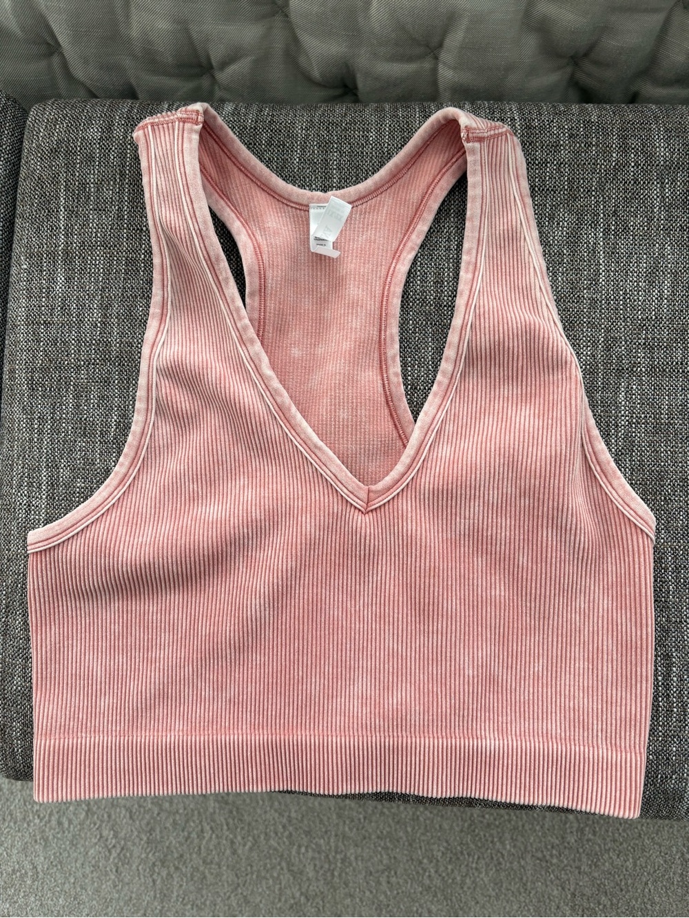 Zenana Outfitters Dusty Pink Ribbed Tank